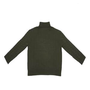 Jersey informal personalizado de OEM para mujer, tejido fino de lana y Cachemira con cuello alto, holgado, de manga larga, tejido de punto para la temporada de otoño - Product Image 2