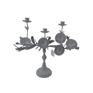 Soporte de vela de hierro, piedra gris, generalmente utilizado para el hogar, tarros de vela decorativos, candelabros de Metal, candelabros - Product Image 1