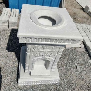 Maceta de Tulsi de Mármol Tallada a Mano Exclusiva, Macetero de Piedra Natural de Lujo para Interiores y Exteriores, Maceta de Templo para Decoración del Hogar - Product Image 3