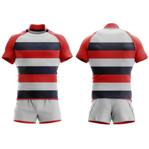 Conjuntos de uniformes de rugby de poliéster 2024 transpirables hechos a medida de nuevo diseño OEM 100% al por mayor - Product Image 5
