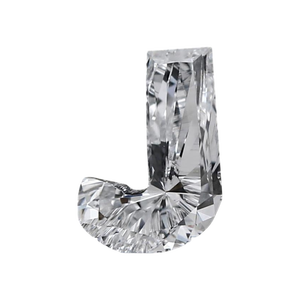 Precio al por mayor suelto en forma de letra J DEF VVS VS1 1CT HPHT CVD IGI GIA certificado laboratorio sintético cultivado alfabeto diamante para joyería - Product Image 1