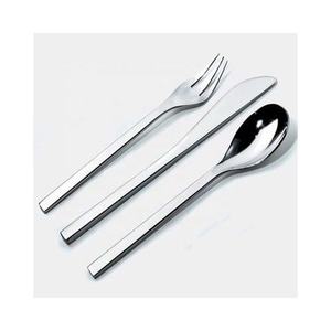 Simplicity Silver Plated Rectangular Handle Silverware <b>Flatware</b> <b>Set</b> Silverware Royal Hotel Wedding Restaurant Cutlery <b>Set</b> - Product Image 1