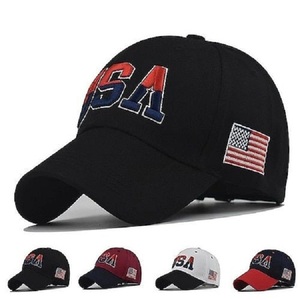 Date Outdoor Hip Hop Apparel Stock Respirant Coton Polyester Running Cap Chapeau avec 3D Réfléchissant Drapeau Américain Passepoil Sports - Product Image 4