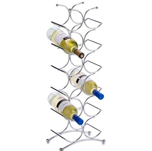 Support de stockage de vin de table en métal de 9 bouteilles autoportant pour décor de bar et de restaurant pour verres - Product Image 2