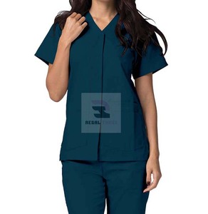 Camisetas médicas con logotipo personalizado de alta calidad, uniformes de tela tejida cómodos y transpirables - Product Image 6