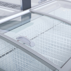 Congelador de Isla de temperatura única para uso en supermercado, pantalla de puerta de vidrio, equipo de refrigerador para alimentos congelados, helado de carne - Product Image 2