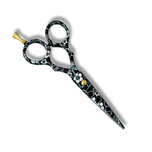 Ciseaux de coupe de cheveux personnalisés Ciseaux de coupe de cheveux de cisaillement de coiffeur enduits de papier avec la vis réglable d'or - Product Image 3