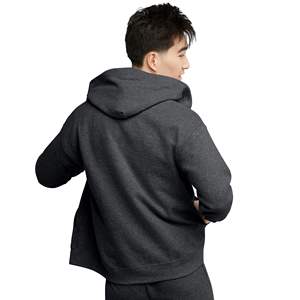 Capreze Men's Long Sleeve Casual <b>Jumper</b> Tops Dark Gray Pullover Hoodie with Zipper Autumn Loungewear hoodies - Product Image 4