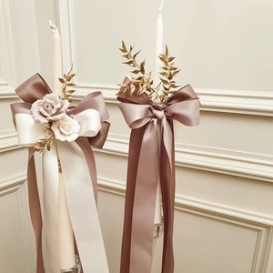 Candelabro hermoso de alta calidad, venta al por mayor, candelabro decorativo de calidad superior con cinta de colores, nuevo artículo - Product Image 4