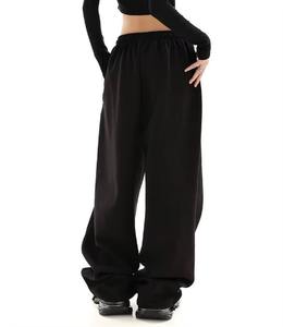 Pantalones de lona de pierna ancha para mujer, estilo vintage 2026, corte holgado, largo completo, casuales, de invierno, ecológicos, con frente plano - Product Image 5