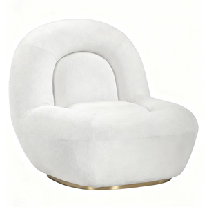 Modern Warm Minimalist Chaise <b>Lounge</b> Accent <b>Chair</b> US/<b>UK</b> Fabric Ash Wood Frame Eco-Friendly for Bedroom Living Room Hotel Use - Product Image 1