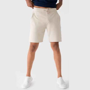 Short de sport en molleton en coton uni pour hommes, short de course d'été personnalisé et écologique avec logo personnalisé - Product Image 2