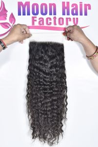 Super 100% Calidad Cierre Extensiones de cabello rizado textura suave y sedosa templo indio largo para humanos disponibles para la venta por exportación - Product Image 2