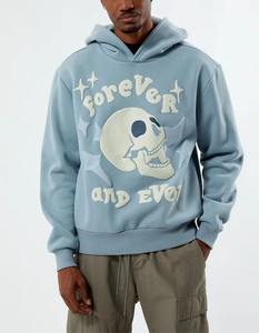 Sudadera con Capucha Personalizada con Logotipo Básico para Hombre, Estilo Lavado Ácido, Mezcla de Algodón, Manga Larga, para Invierno - Product Image 1