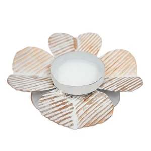 Hot Selling Stylish Brown Aluminum Heart Shaped T-<b>Light</b> Candle Holder Luxury Design Christmas Decoration Elegant Stone Candle - Product Image 6