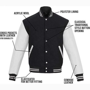 Veste bomber de baseball universitaire pour hommes, design personnalisé, meilleur design, design haut de gamme, patchwork, 2026 - Product Image 5