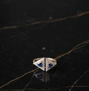 Anillo de Plata de Ley 925 con Diamante Moissanita Moderno y Piedra Púrpura Más Vendido - Product Image 3