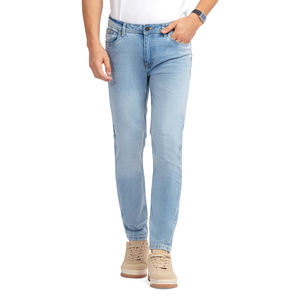 กางเกงยีนส์ผู้ชายทรงตรง สวมใส่สบาย ระบายอากาศดี ดีไซน์ไม่ซ้ำใคร รับผลิตตามแบบ พร้อมสกรีนโลโก้ บริการดีเยี่ยมจากผู้ผลิตชั้นนำ - Product Image 1