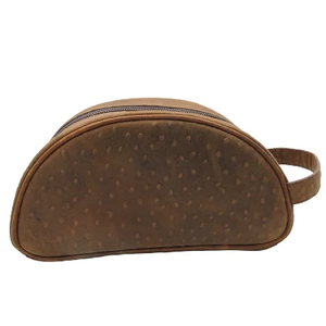 Trousse de toilette de voyage en cuir véritable personnalisée pochette unisexe pour kit de rasage de voyage ou organisateur de maquillage cosmétique - Product Image 3