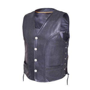Gilet de moto en cuir véritable personnalisé de haute qualité, best-seller, élégant, tendance, imperméable, respirant et coupe-vent - Product Image 5