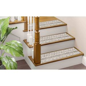 Tapis gris imprimé : moderne, lavable en machine, design Kilim, classique, pour marches d'escalier, gobelin - Product Image 4