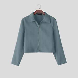 High Quality Canvas Jacket <b>for</b> <b>Men</b> Custom Design Stand Collar Zip Work Jacket Plus Size <b>Crop</b> <b>Top</b> <b>for</b> Winter OEM Customizable - Product Image 1