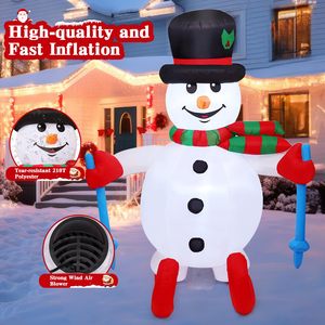 Hot bán 5.6 ft Inflatable LED giáng sinh <span class=keywords><strong>Snowman</strong></span> ván trượt với thổi Tuyết hiệu ứng nhà Máy Giá giáng sinh trang trí - Product Image 3
