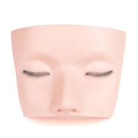 Têtes de faux cils à 3 couches, modèle durable de petite taille pour la formation à l'extension des cils, mannequins en silicone