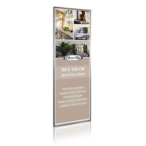 Modern Silver <b>Poster</b> Frame 53 X 158 cm A2 Size Square Shape Made of Wood Plastic Metal Alloy for Wall Hanging Decorative Purpose - Product Image 1
