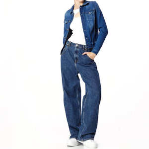 Chaqueta vaquera personalizada para mujer, chaqueta vaquera elástica azul para mujer, hecha en Pakistán, chaqueta vaquera con cuello vuelto de alta calidad para mujer - Product Image 1