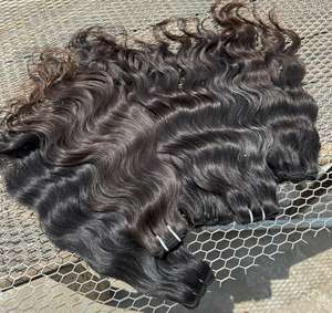 Alta calidad Remy Indian HD Cierre 5x5 Tamaño 24 pulgadas 100% Cabello humano Máquina ondulada natural Trama doble para pelucas y extensiones - Product Image 4