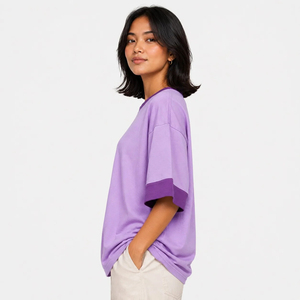 เสื้อยืดโอเวอร์ไซส์สำหรับผู้หญิง ผลิตจากวัสดุเนื้อนุ่ม ทรงหลวม สวมใส่สบาย และคุณภาพทนทาน - Product Image 3