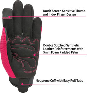 Gants de travail en cuir mécanique anti-choc enduits de nitrile résistants aux coupures gants de travail de mécanicien de sécurité tricotés résistants - Product Image 3