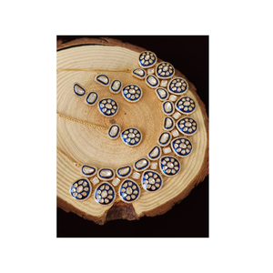 Excellent Women's Kundan Jewelry Set for Indian Weddings Parties Anniversaries Mainly Made of Brass Competitive Price for Gifts - Product Image 5