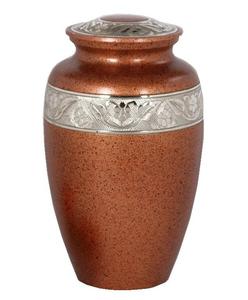 Urna moderna de metal grabada en níquel de estilo americano para cenizas humanas Buque conmemorativo funerario de cremación alternativa - Product Image 5