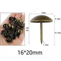 Clous décoratifs vintage en fer 16*20mm à tête ronde bombée et pointe acérée pour rembourrage de canapé, boîtier en bois, artisanat fait main et décoration