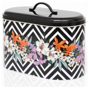 178 x 338 x 200 mm Floral Design Metal Bread <b>Box</b> with Handle 9.8L Food Storage & <b>Container</b> - Product Image 3