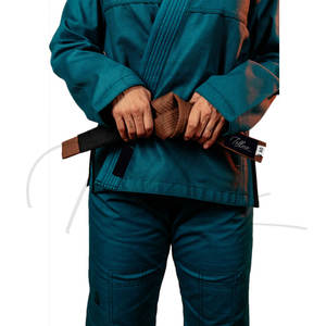 High Quality <b>Men's</b> BJJ <b>Kimono</b> Front Logo Martial Arts Karate Clothing Jacket Shorts 100% Cotton Breathable Quick Dry 240g - Product Image 6