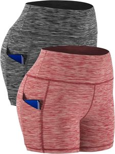 Pantalones cortos de rendimiento atlético para mujer con decoración de lazo y botón para entrenamiento Ropa de yoga para levantamiento de cadera-¡Precios reducidos! - Product Image 3