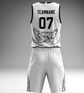 Uniforme de Baloncesto Personalizado con Logotipo de Equipo OEM, Diseño Sublimado para Hombre, Conjunto de Uniforme de Baloncesto con Malla Bordada 2026 - Product Image 6