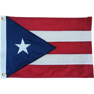Bandera de Puerto Rico con la frase 'Hate Has No Home Here', 12x18 Pulgadas, Estrellas Bordadas y Rayas con Doble Costura, con 2 Anillas de Latón, USA TOP FLAGSINC - Product Image 1