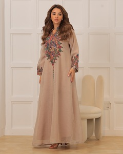 Wholesale Luxury Satin Abaya <b>Dress</b> Women High Silk Islamic Clothing <b>Ruffle</b> Sleeves Custom XXL XXXL XS Dubai Style Handmade - Product Image 5