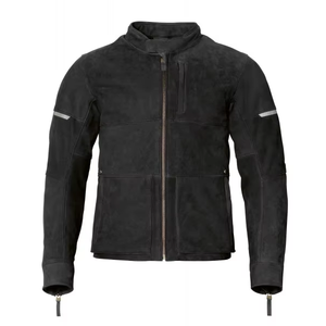 Bm Furka Homme Noir Motorrad Classique/Roadster Heritage/Urban Nubuck Cuir de vachette Moto Street Riding/Racing Veste CE - Product Image 1