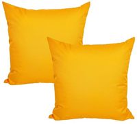 JACK Lot de 2 Housses de Coussin d'Extérieur 50x50cm Imperméables Écologiques pour Sièges de Jardin et Chaises de Salon 100% Coton