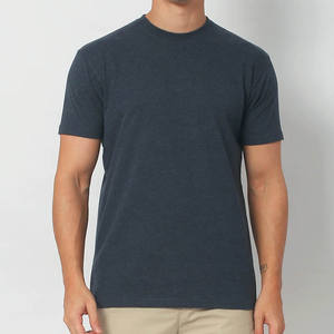 Camiseta de manga corta básica transpirable antibolitas de algodón 100% ajustada con cuello redondo para hombre - Product Image 4