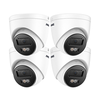 ANNKE-Caméra de sécurité IP PoE 12MP, caméra de sécurité AI, large portée, lumière hybride intelligente, fente pour carte SD, microphone, dôme, IP67, 4 pièces