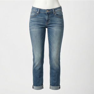 Pantalones Vaqueros de Pierna Ancha de Cintura Media para Mujer, Nuevo Estilo Único y Personalizado, Moda Urbana, Vaqueros de Mezclilla para Mujer - Product Image 1