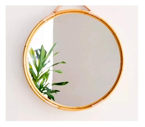 Marco de espejo de ratán Espejo Decoración de pared creativa Espejo Diseño simple Decoración de ratán de Vietnam para la exportación - Product Image 3