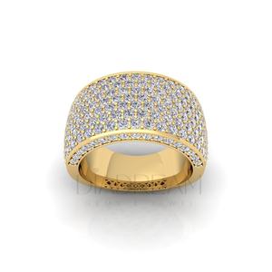 Bagues pour hommes en argent sterling 925 au design unique, serties de diamants VVS, style pavé glacé, bijoux tendance pour fêtes et mariages, style hip-hop - Product Image 3