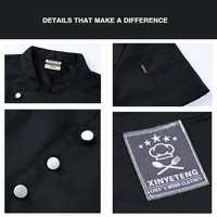 Veste de chef légère et respirante à manches courtes, uniforme de chef de restaurant, veste de chef à double boutonnage pour boulangerie, café, restauration